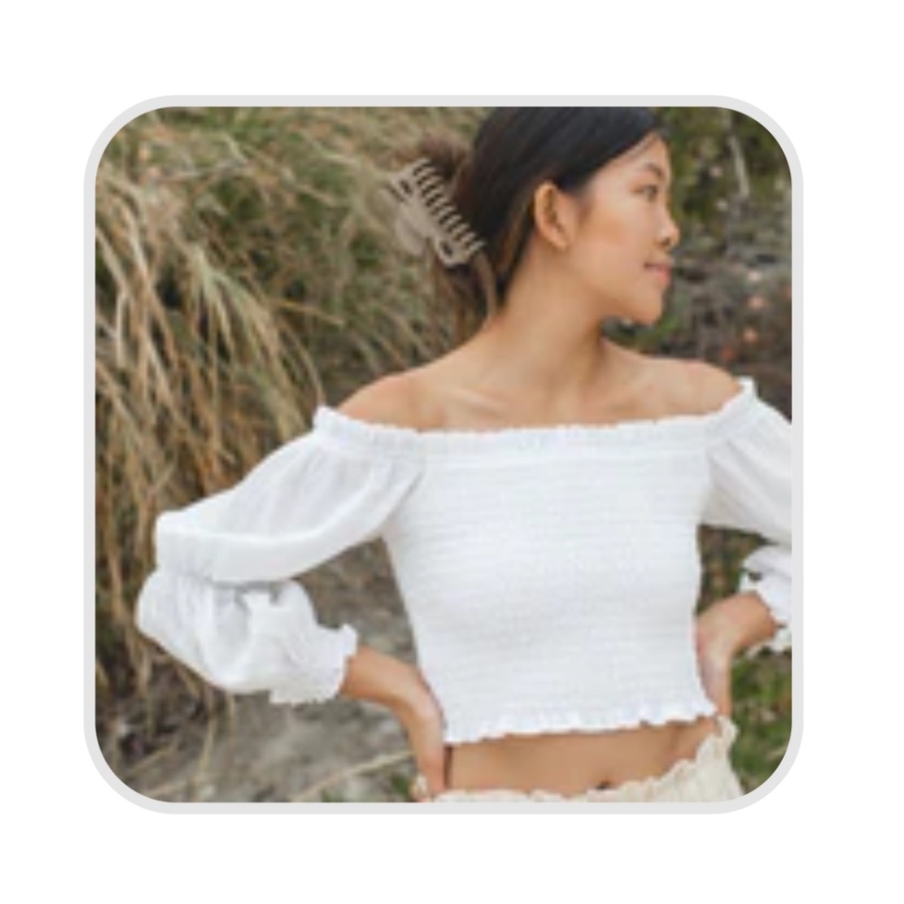 SOLD SOLAI the label puff sleeve top